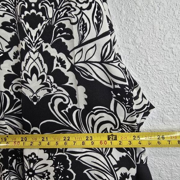 Slim Factor Stylized Floral Placement Print 3/4 Sleeve Kimono Size 3X Cardigan - Picture 7 of 10